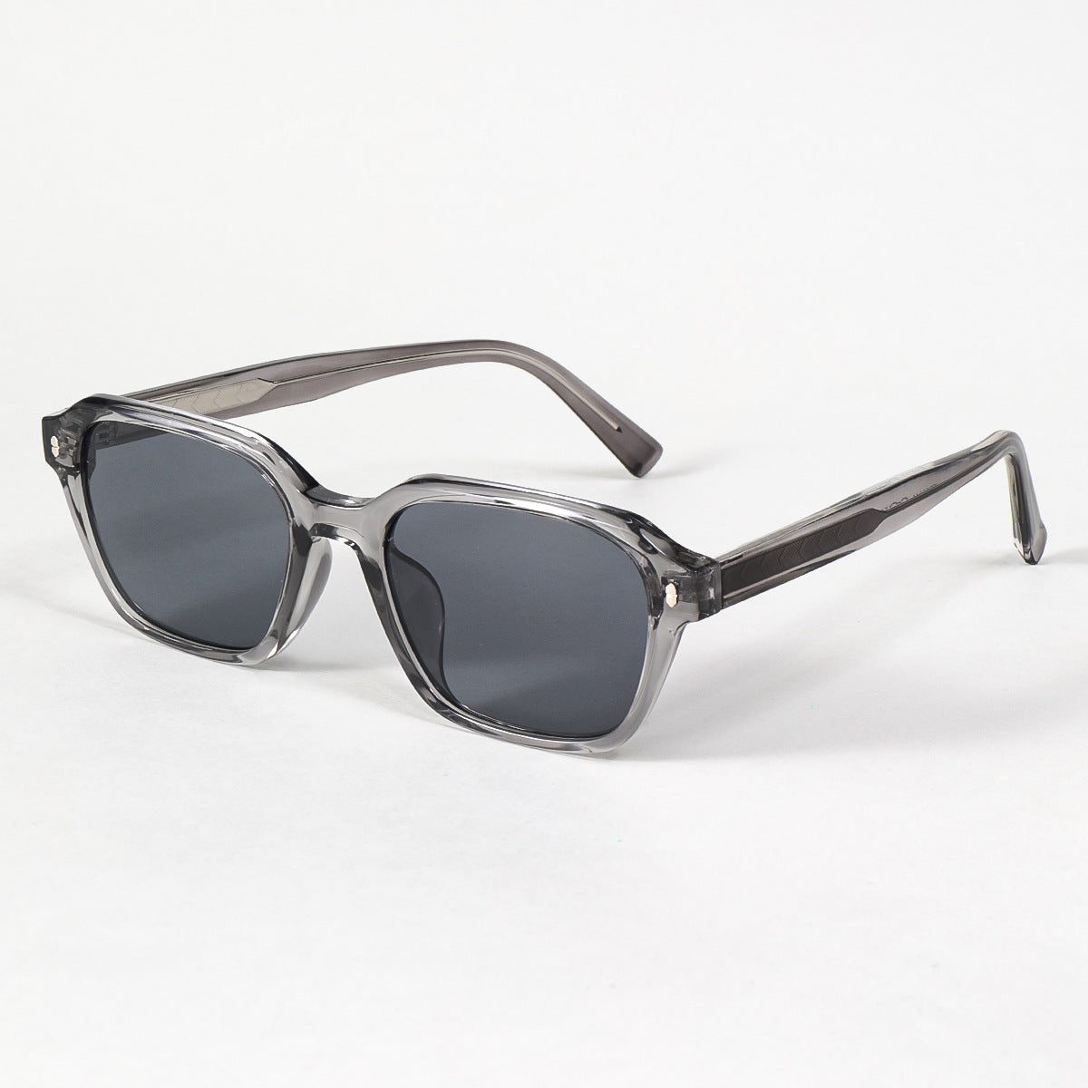 Damen rechteckige Sonnenbrille mit trendigem transparenten Rahmen Brehn