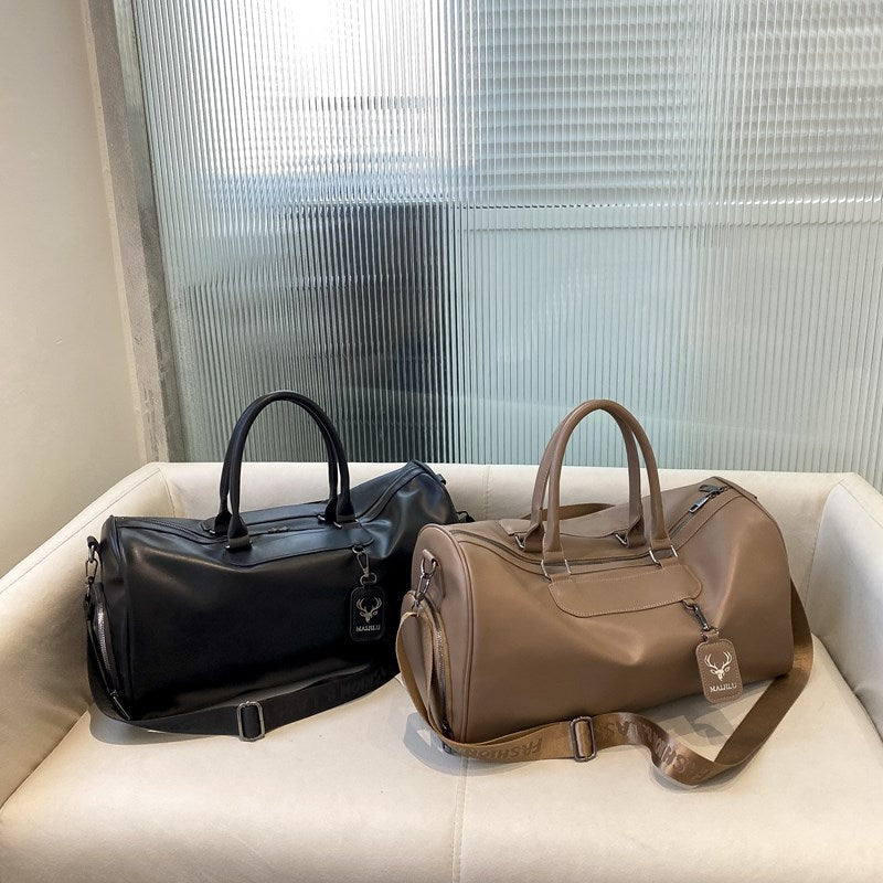 Premium Leder Reise-Duffle Brehn