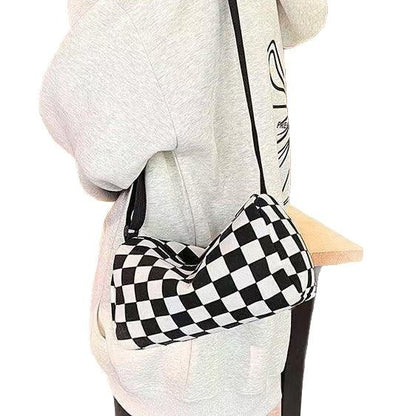 Stylische Schachbrett-Crossbody