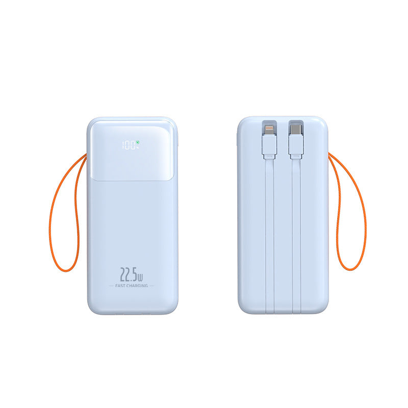 Tragbare Powerbank mit Integriertem Ladekabel und Schnellladefunktion Brehn