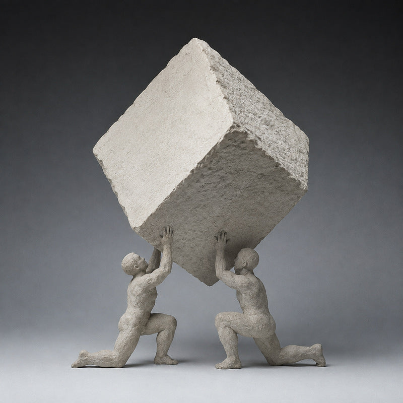 Abstrakte menschliche Stärke Skulptur