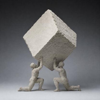 Abstrakte menschliche Stärke Skulptur