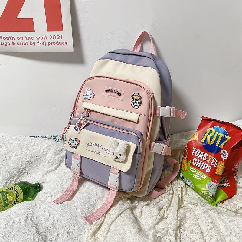 Verspielter Mehrfach-Taschen Charakter Rucksack Brehn