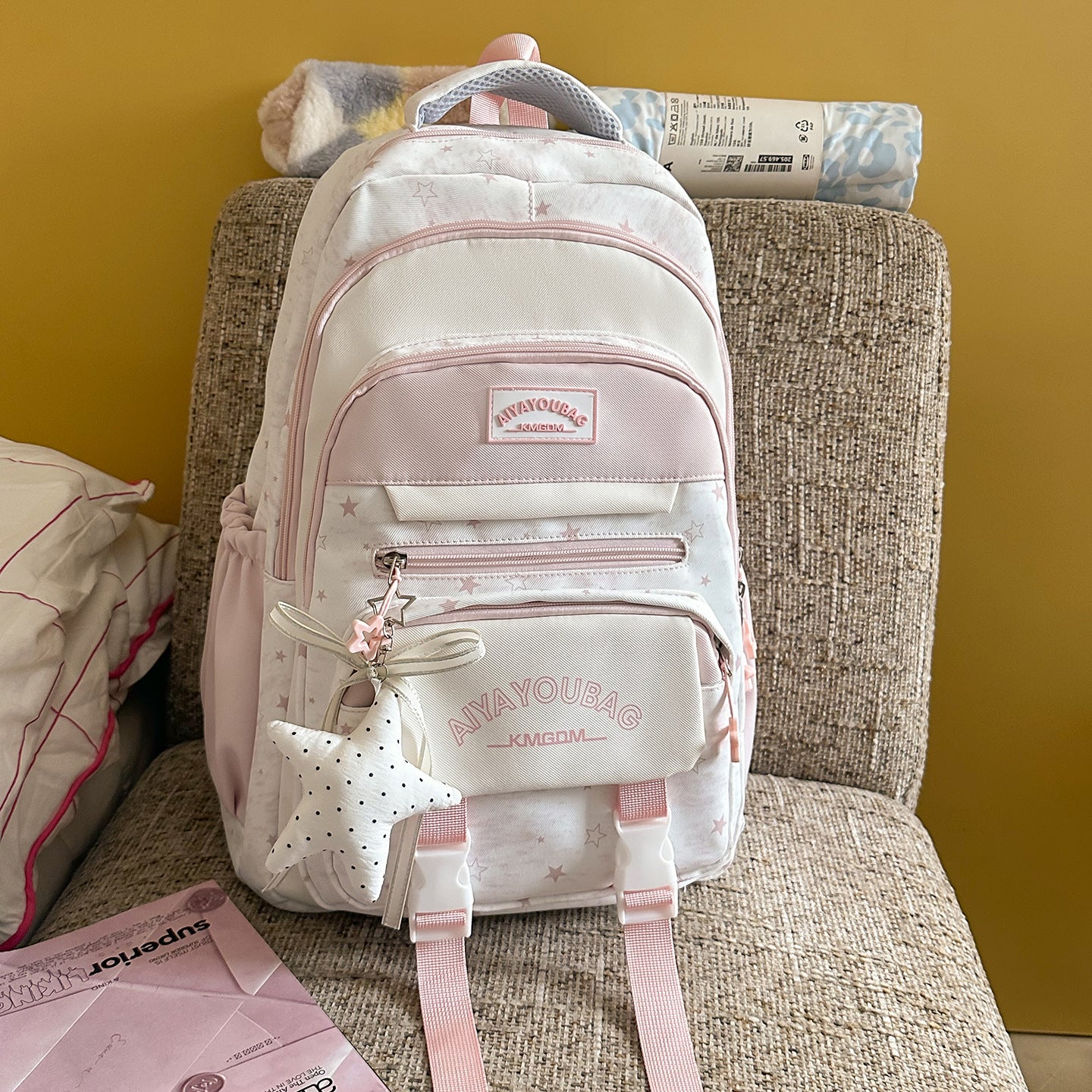 Trendiger Sternen-Print Rucksack