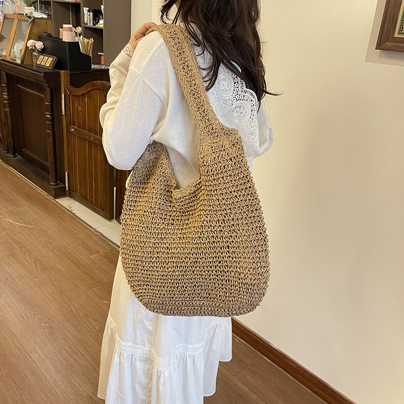 Handgefertigte Geflochtene Schultertasche