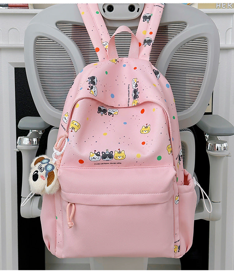 Rucksack mit Niedlichem Cartoon-Motiv und Praktischen Fächern Brehn