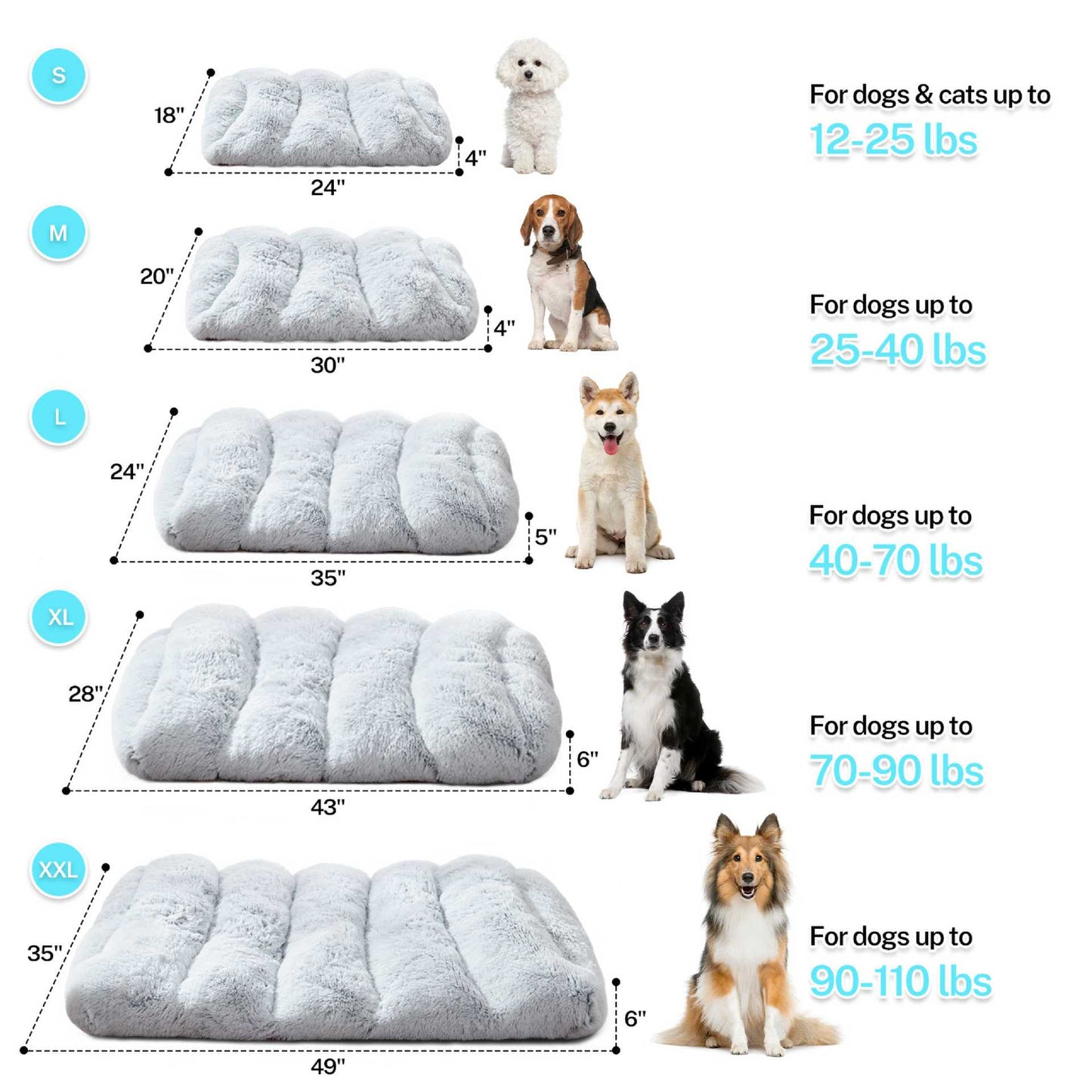 Unisex Komfortables und weiches Hundebett Brehn