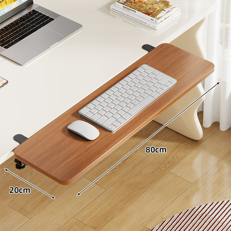 Unter-Desk Bambus Ausziehbare Arbeitsfläche Clamp-Montierte Tastatur- & Mausplattform