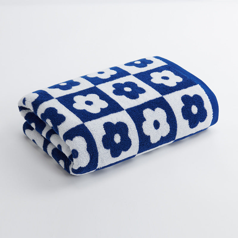 Damen Luxuriöses Frottee-Badehandtuch mit Blumenmuster Brehn