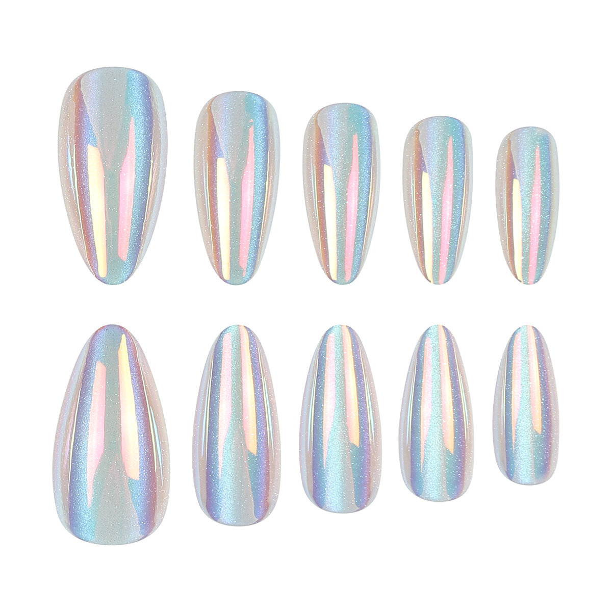 Iridescent Stiletto Nagelkunst Set Brehn