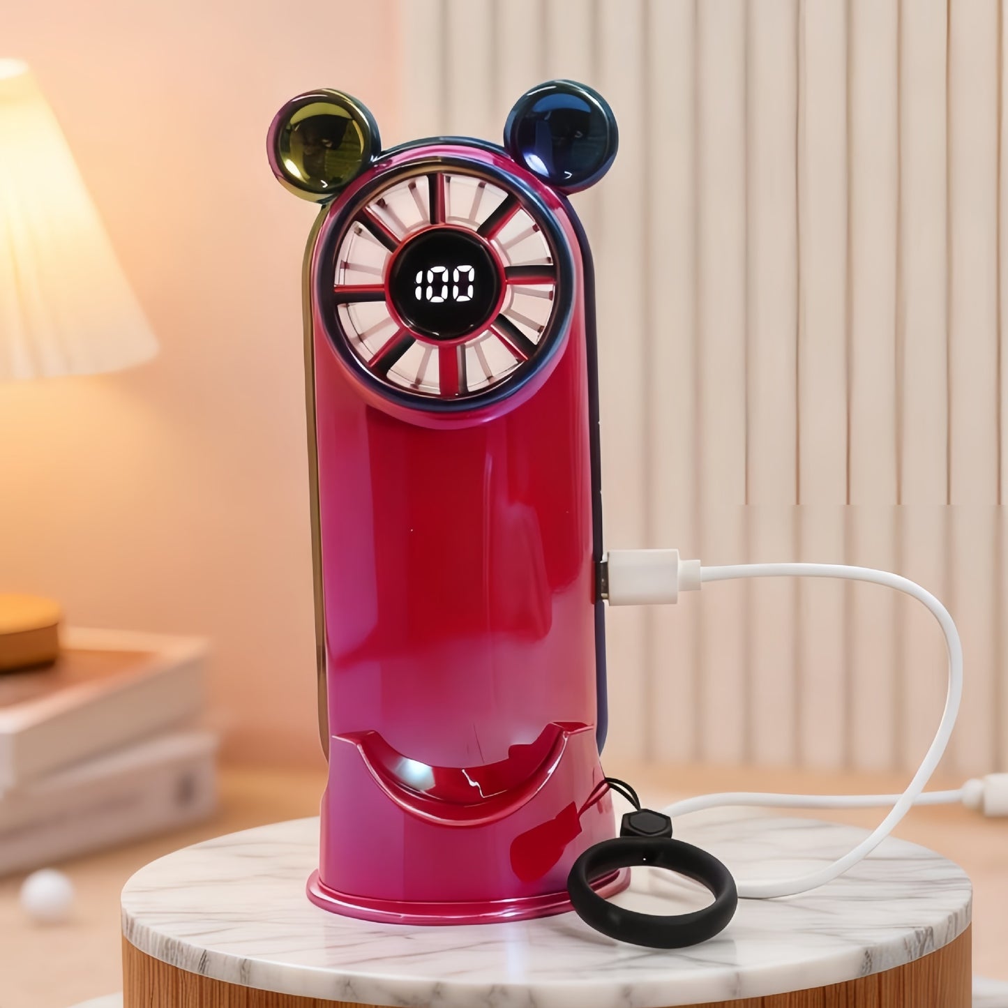 Damen Tragbarer Mini Ventilator mit LCD-Display Brehn