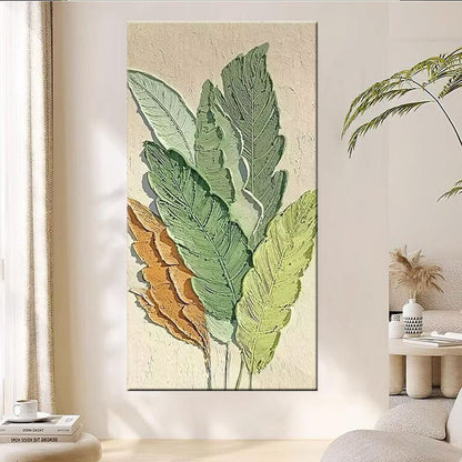 Texturiertes Blatt Leinwand Wandkunst