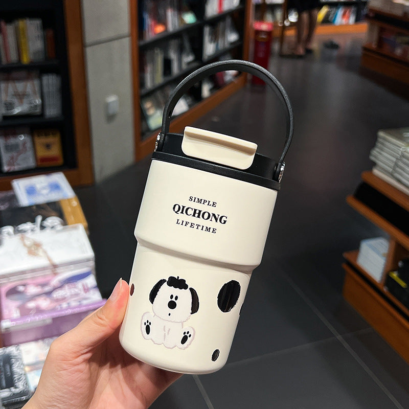 Damen praktische Isoliertrinkflasche mit integriertem Tragegriff Brehn