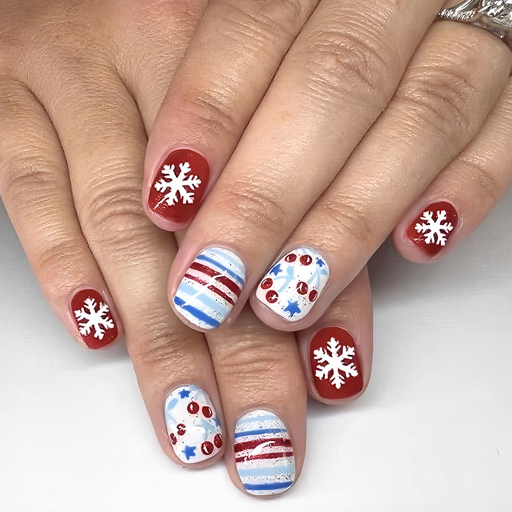 Festlich Thematisierte Press-On Nagelkunst Brehn