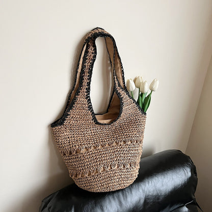 Woven Straw Tote Bag