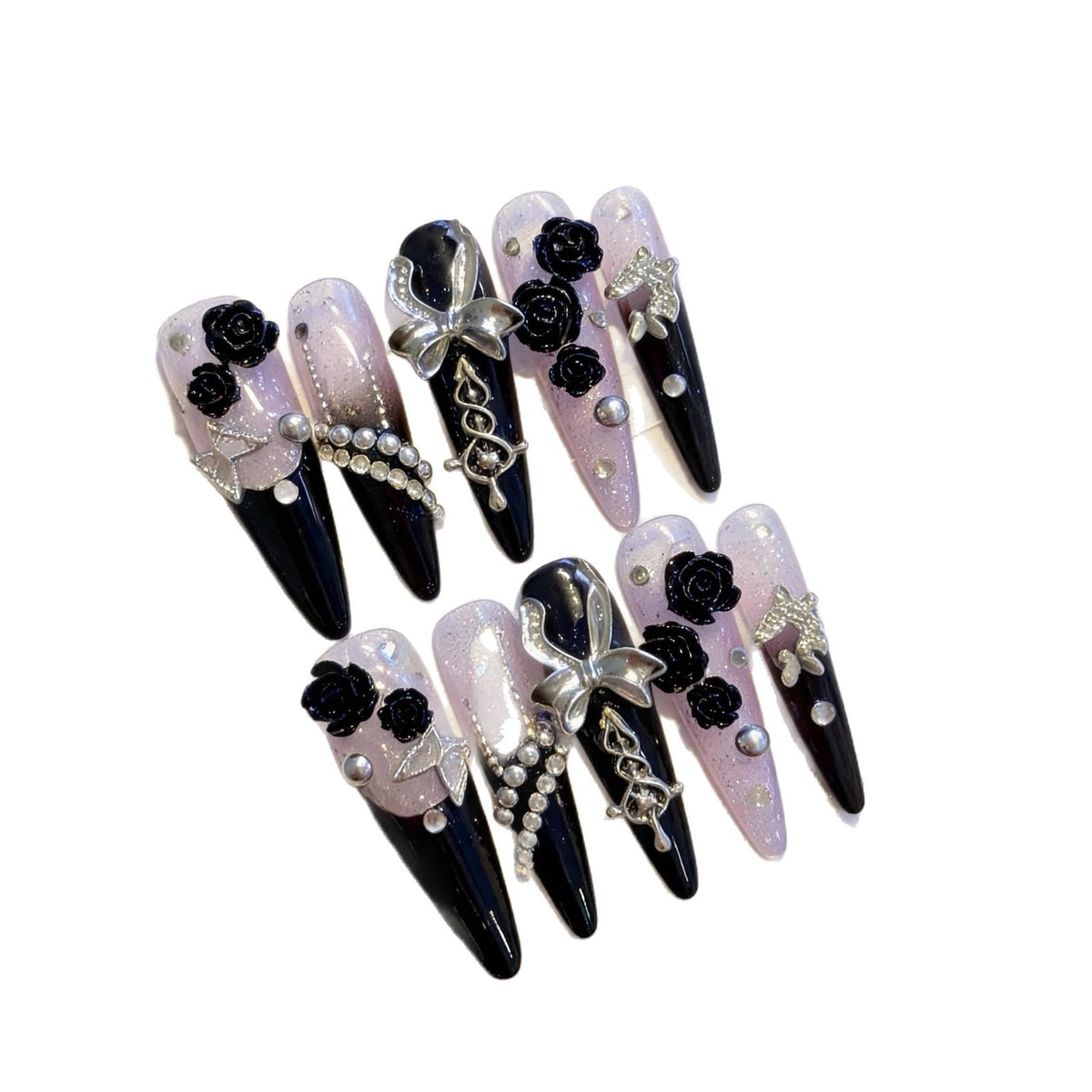 Elegante Gothic Press-On Nagelset