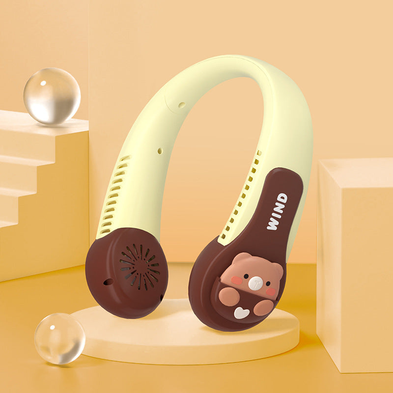 Damen Tragbarer Nackenventilator mit niedlichem Tierdesign Brehn