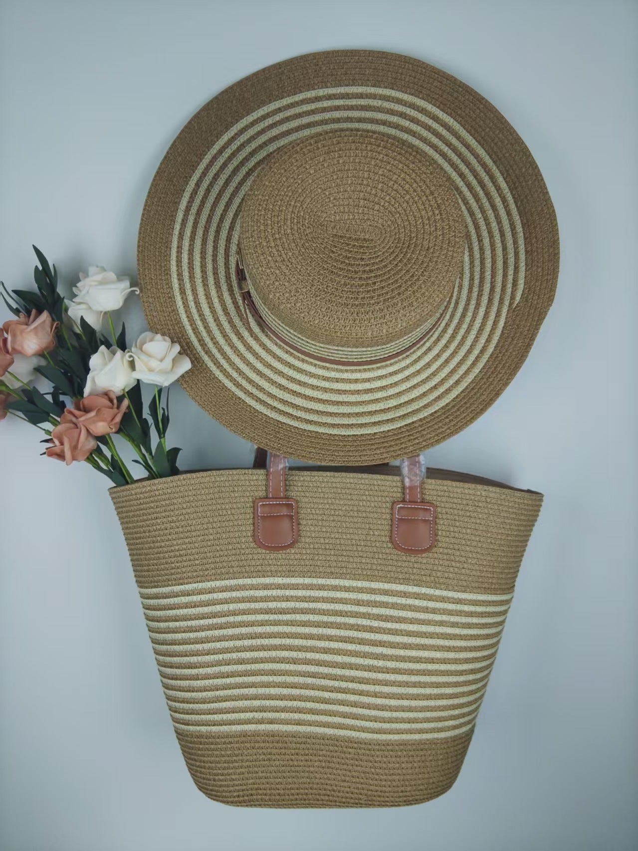 Strandtasche und Sonnenhut Set Brehn