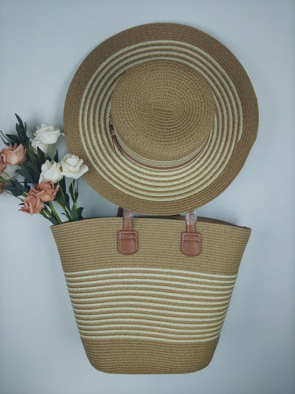 Strandtasche und Sonnenhut Set Brehn