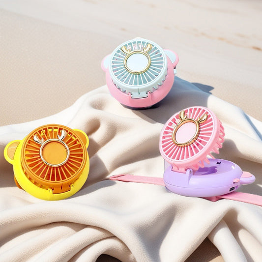 Damen Tragbarer Mini-Ventilator mit integriertem Spiegel und Sprühfunktion Brehn