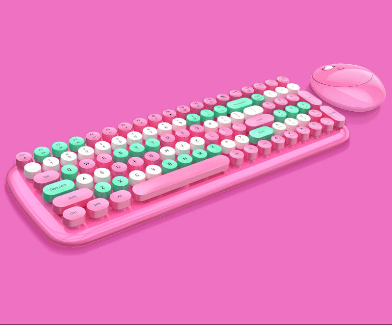 Retro-Stil Kabelloses Tastatur- und Maus-Set Brehn
