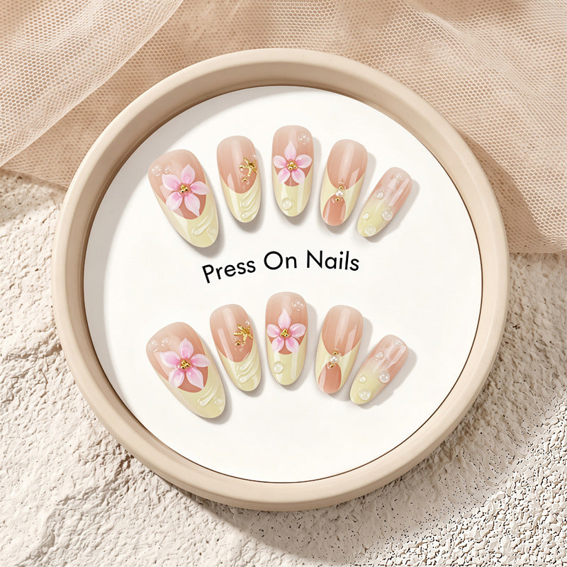 Blumen-Themen Press-On Nagelkunst Set Brehn