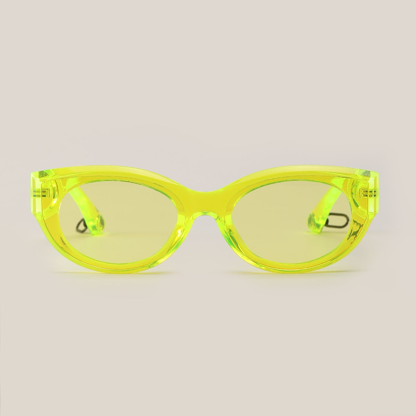 Damen modische Sonnenbrille mit transparentem Rahmen und UV-Schutz Brehn