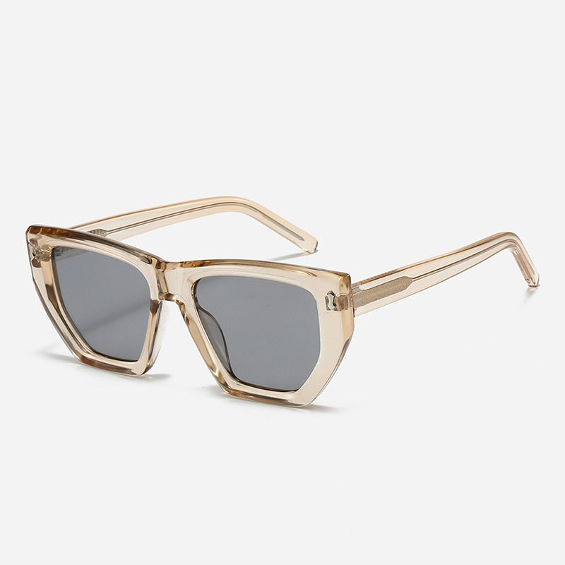 Damen Modische Sonnenbrille mit einzigartigem sechseckigem Rahmen und schützenden Gläsern Brehn