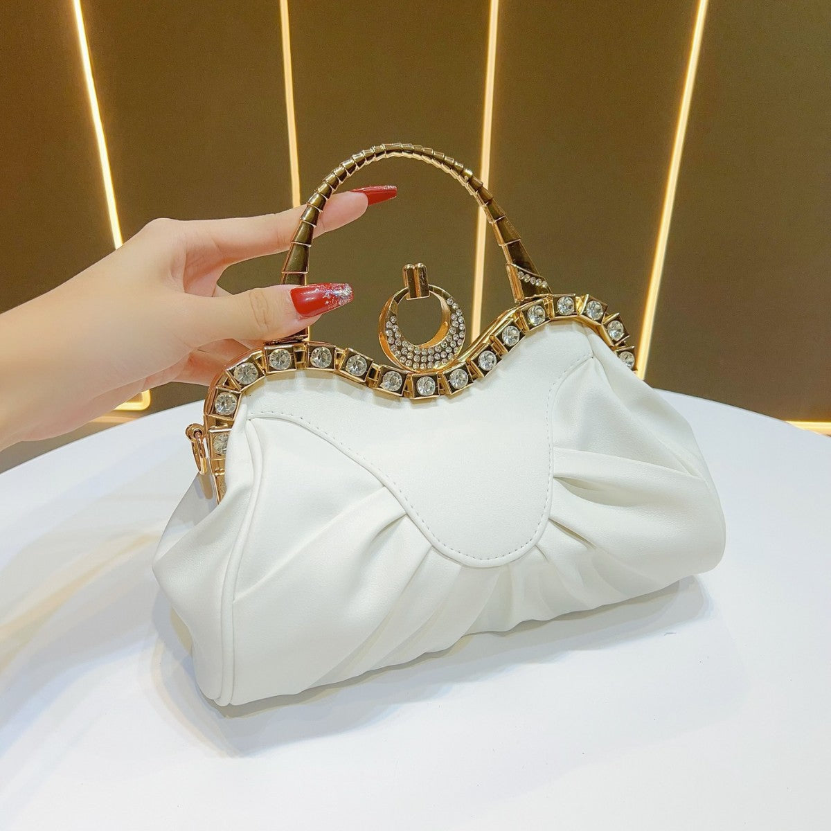 Glamouröse Gepolsterte Abendhandtasche
