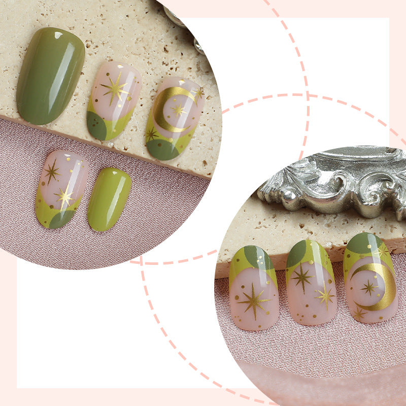 Dekoratives Press-On Nagelkunst-Set mit botanischen Inspirationen Brehn