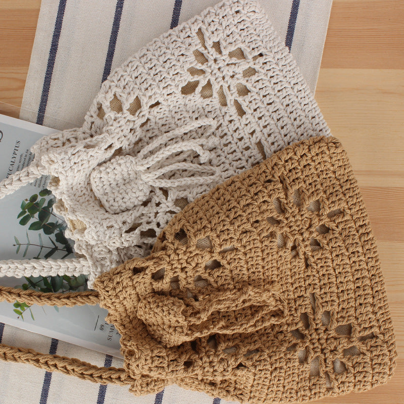 Handgeknüpfte Umhängetasche mit Floralen Mustern Brehn