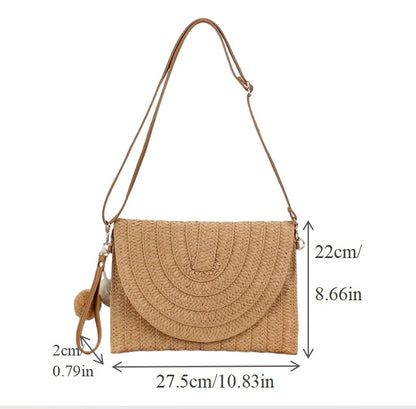 Handgefertigte Schultertasche Aus Geflochtenem Material Brehn