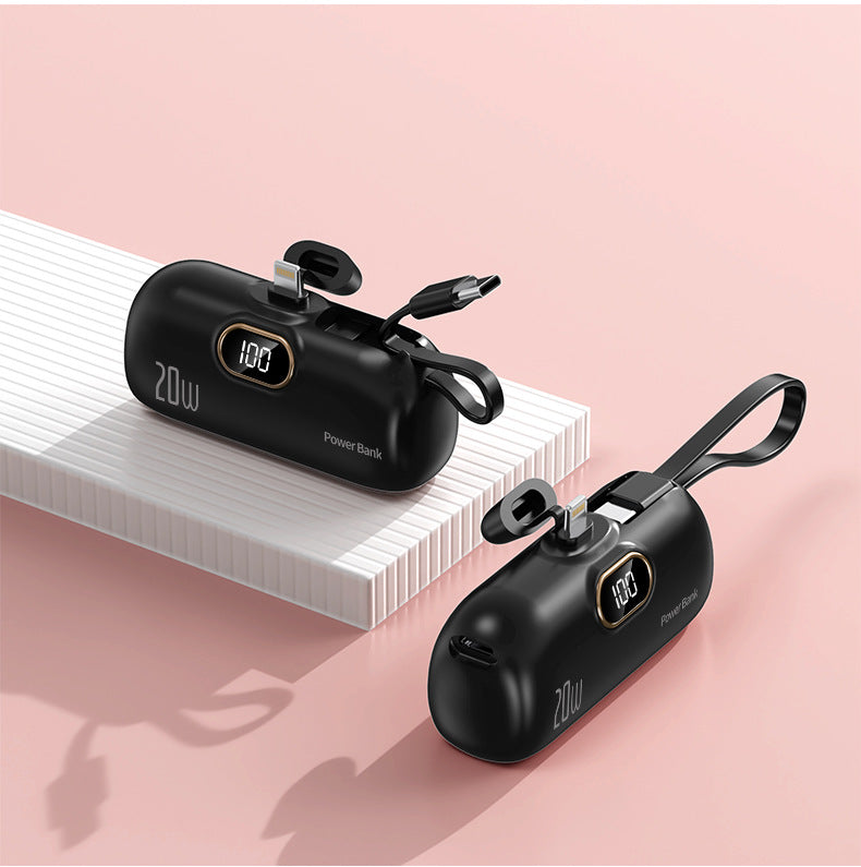 Powerbank mit Integriertem Ladekabel Brehn