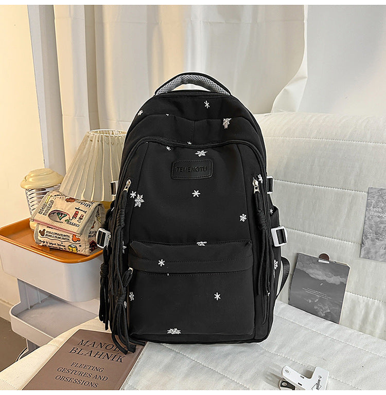 Elegante gestickte Schulrucksack