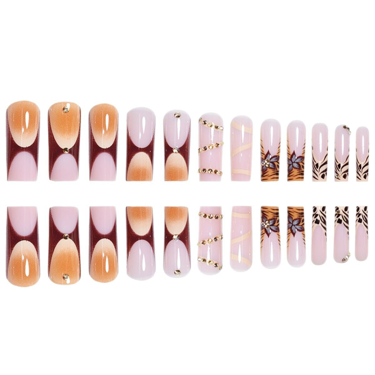 Elegantes Acryl Press-On Nagelkunst-Set Brehn