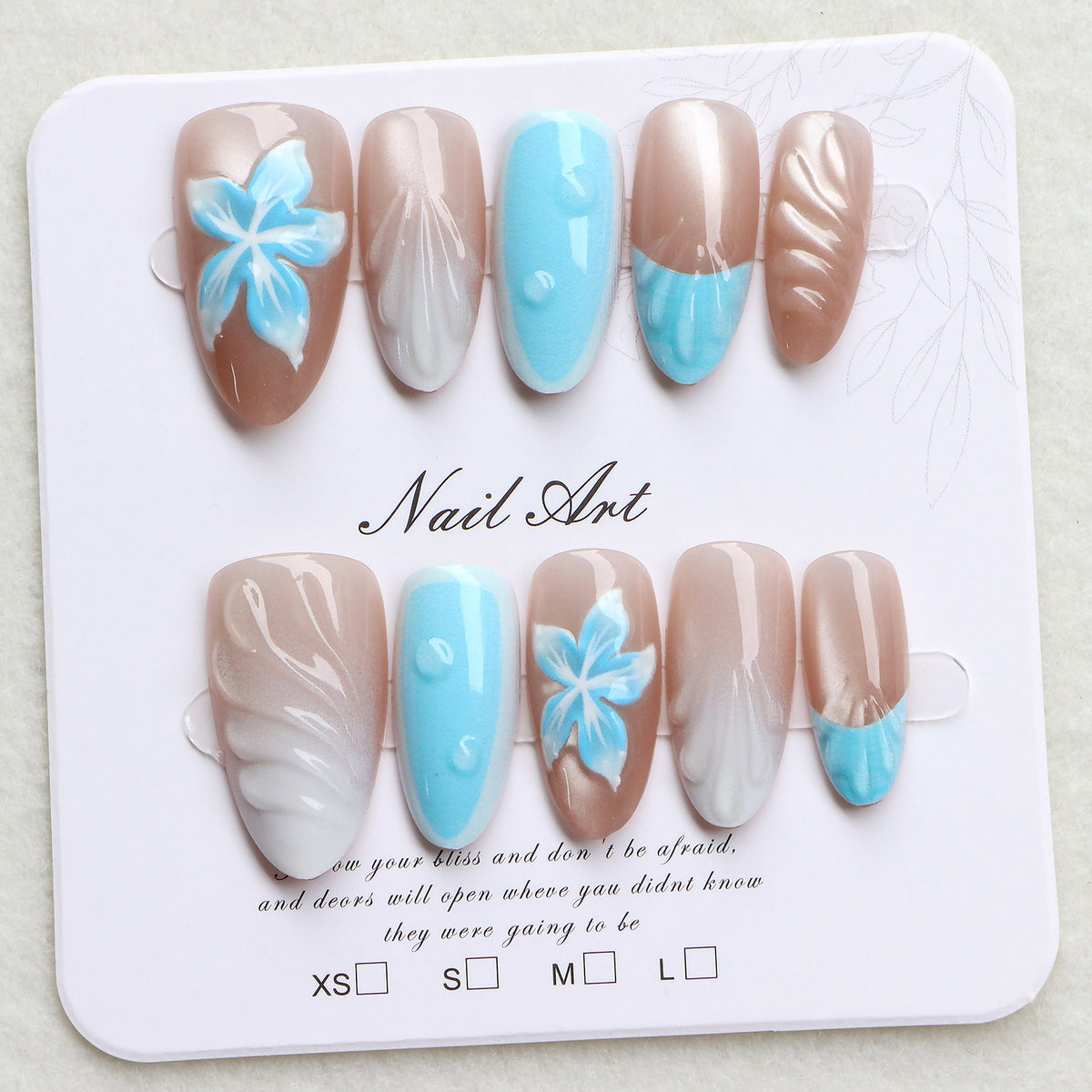 Tropisch inspirierten dekorativen Press-On Nagelkunst Brehn