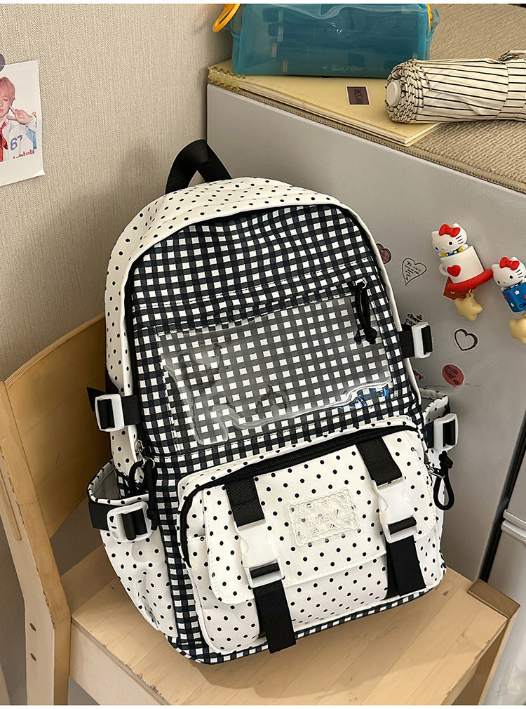 Hübscher Karo-Schulrucksack