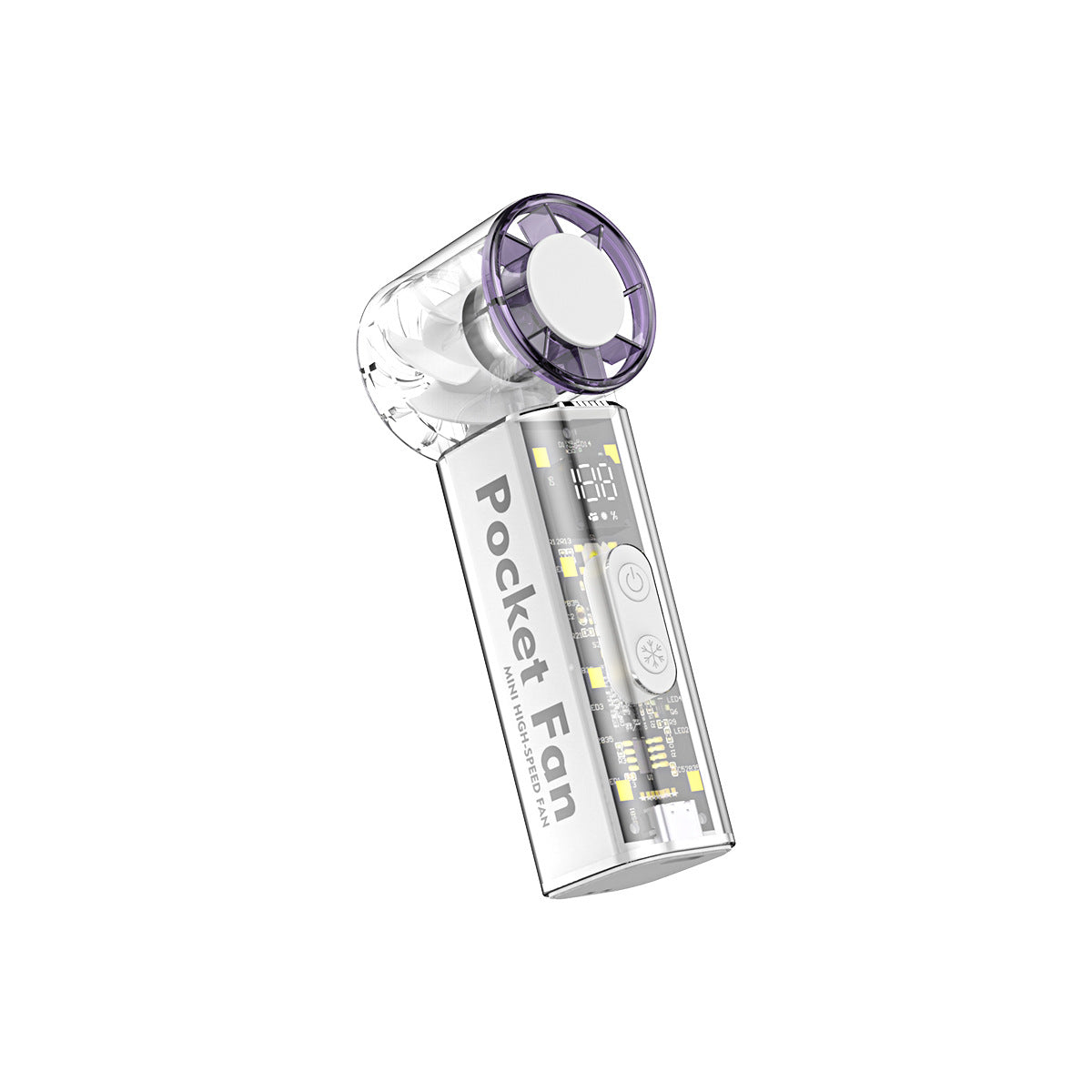 Damen Tragbarer Hochgeschwindigkeits Mini-Lüfter mit LED-Anzeige Brehn