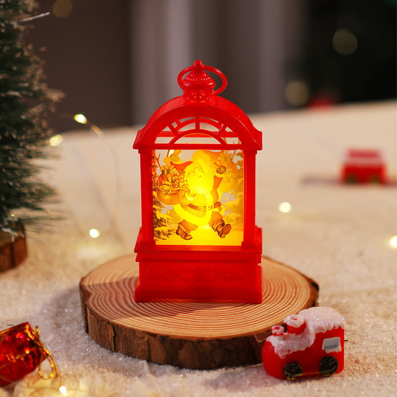 Dekorative Weihnachtslaterne mit nostalgischem Santa-Motiv Brehn