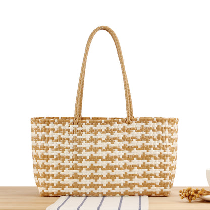 Geflochtene Tragetasche mit Stylishen Mustern Brehn