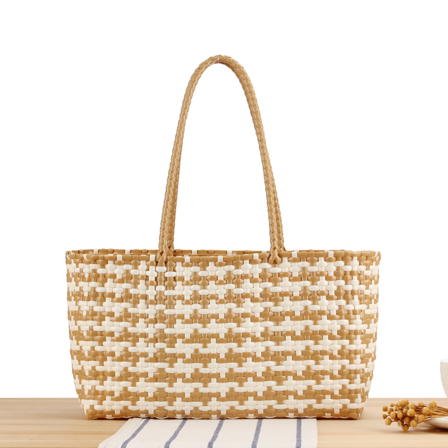 Designer-Tragetasche Aus Hochwertigem Geflochtenem Material Brehn