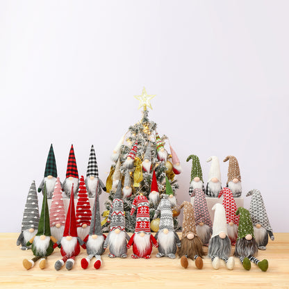 Dekorative Weihnachtsgnom mit gestricktem Hut Brehn