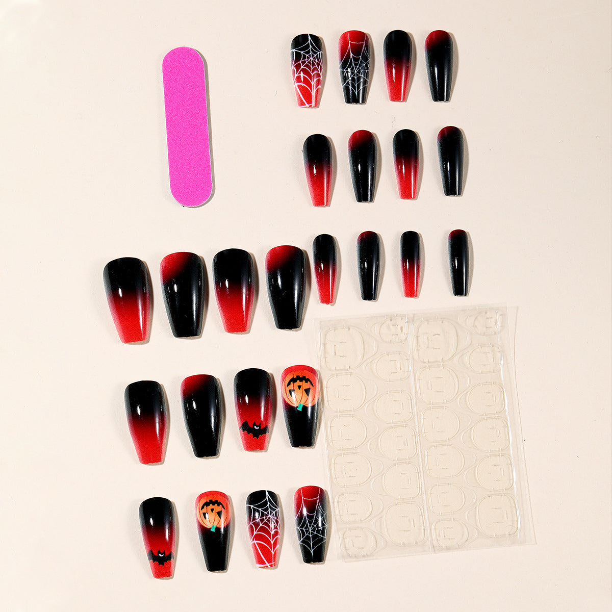 Halloween-inspirierte Acryl-Nagelkunst Brehn