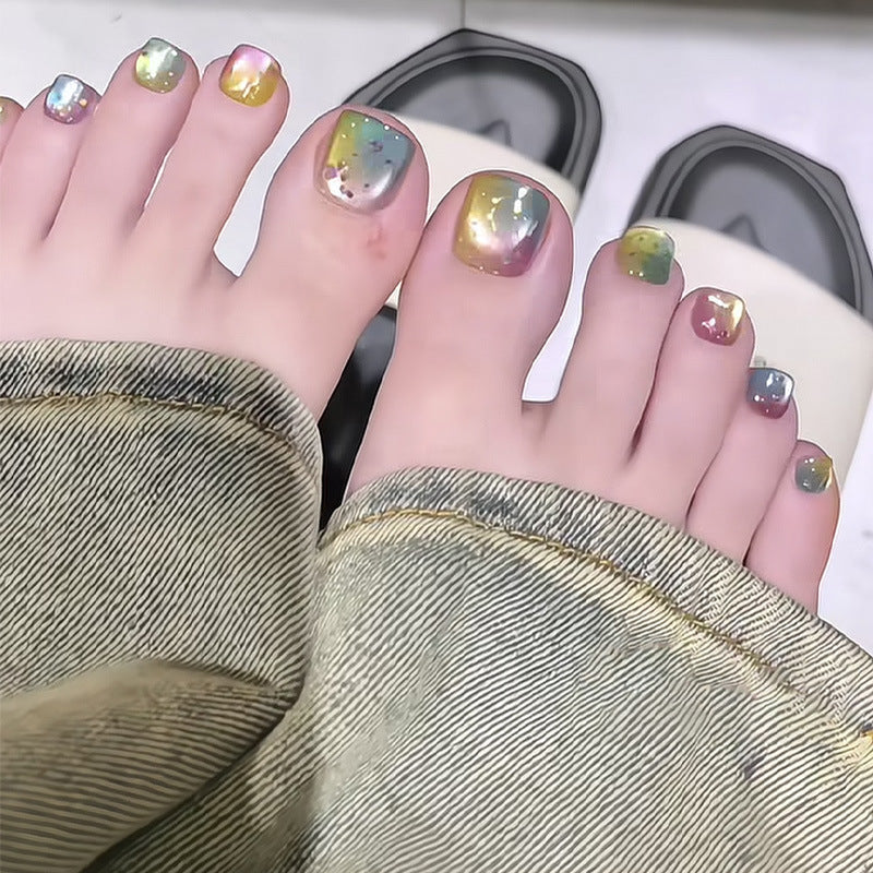 Hochwertiges Press-On-Nagelkunst-Set mit schillerndem Finish Brehn