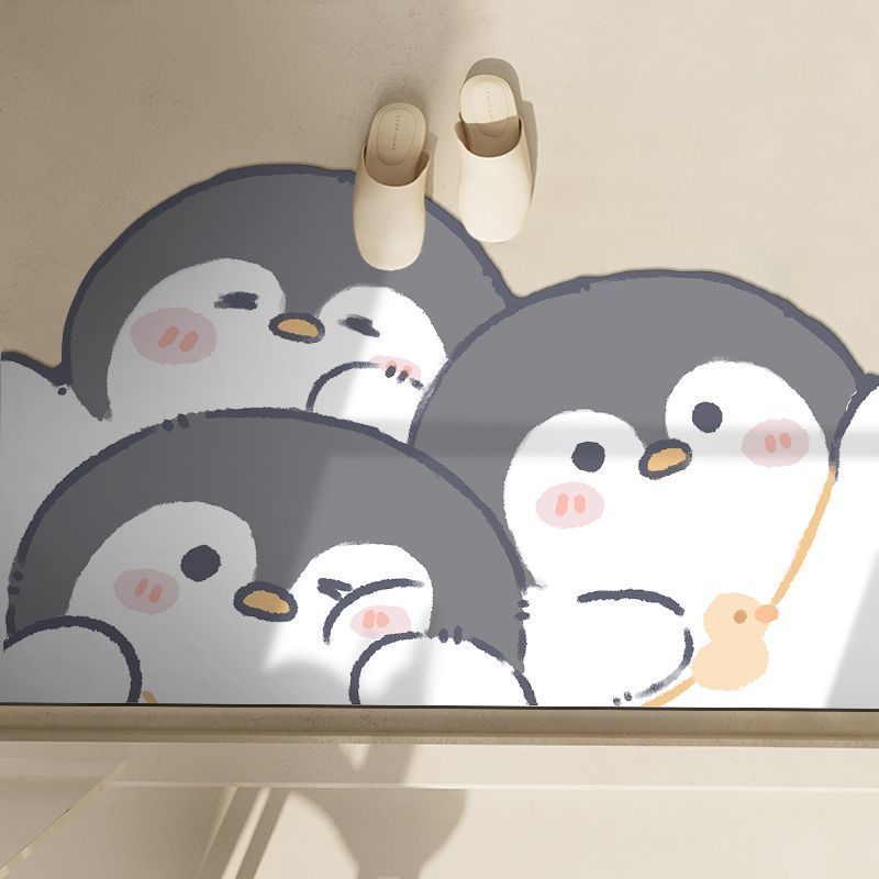 Süße Pinguin-Themen-Badmatte Brehn