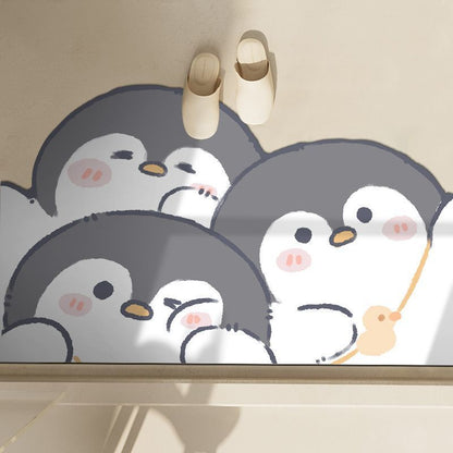 Süße Pinguin-Themen-Badmatte Brehn