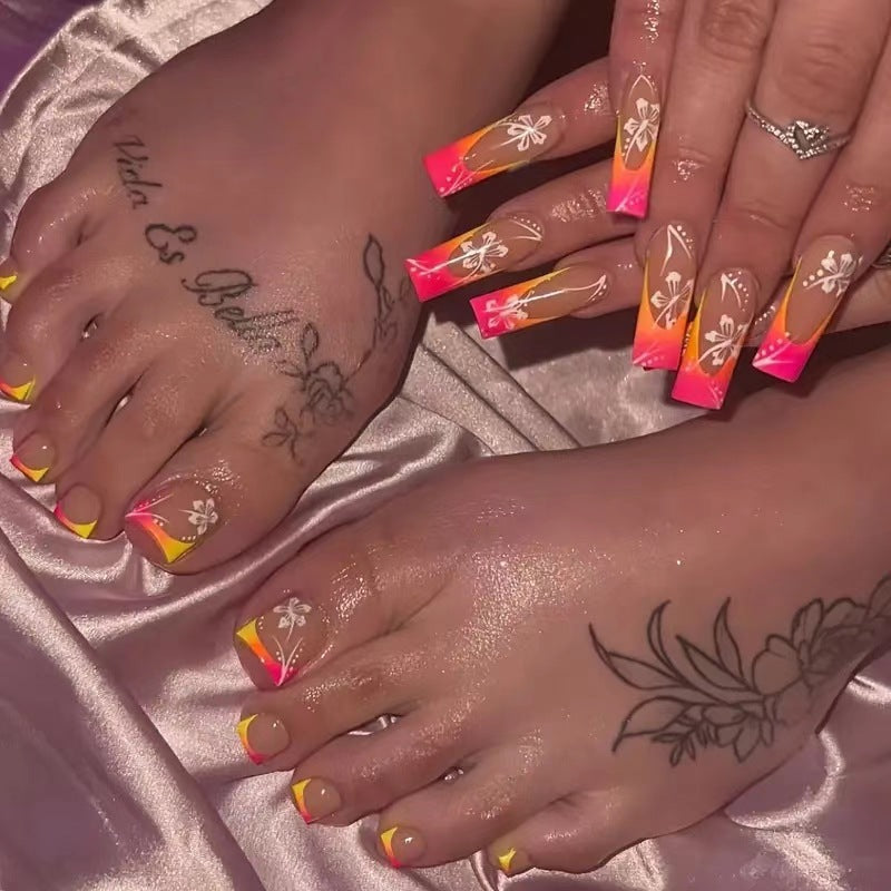 Dekorative Farbige Nagelkunst Verlängerungen Brehn