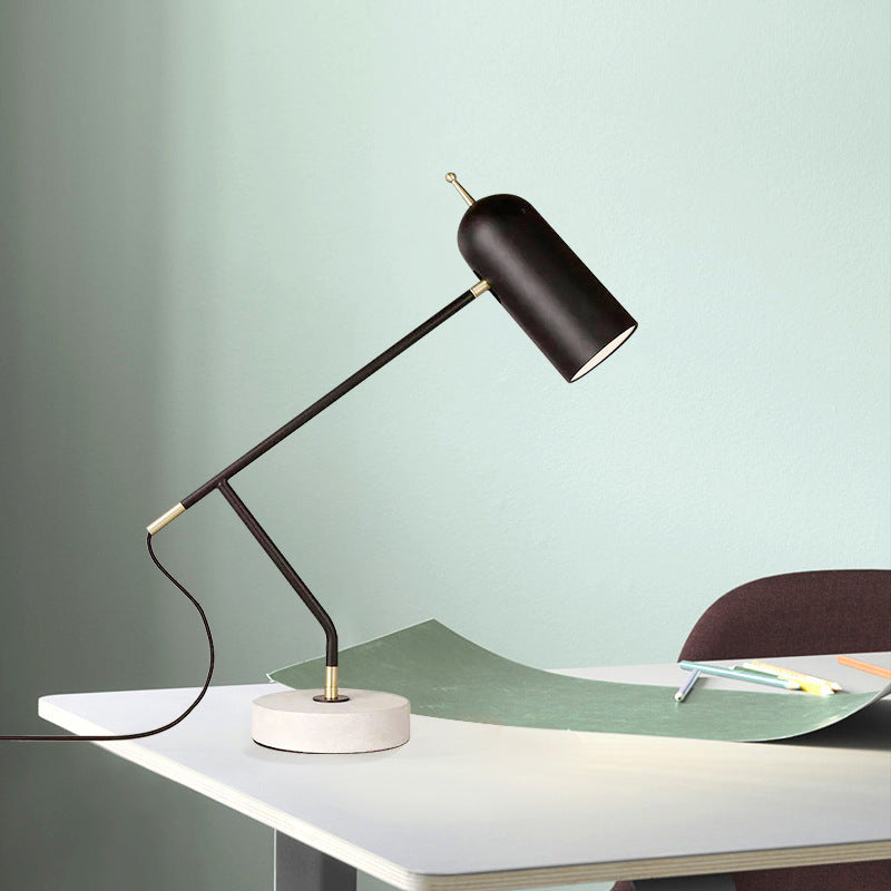 Moderne verstellbare Schreibtischlampe mit Marmorbasis
