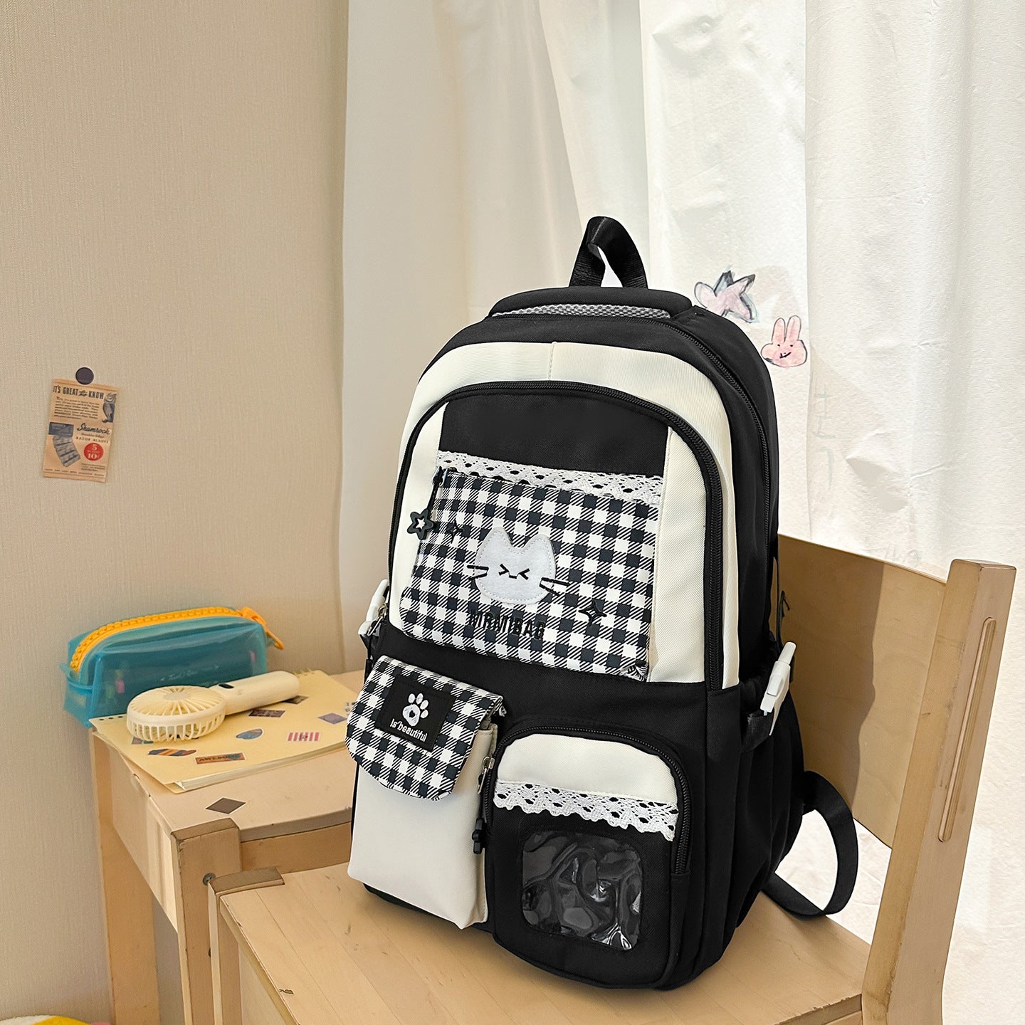 Niedlicher Charakterdesign Multi-Taschen Schulrucksack