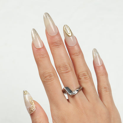 Elegante dekorative Press-On-Nageltips Brehn